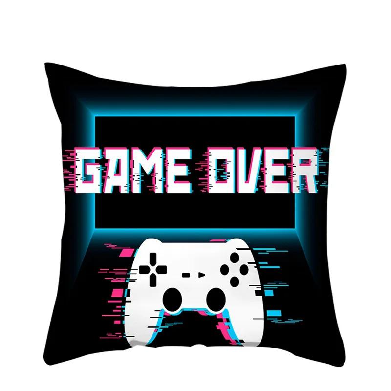 45 X 45cm Colorful Cartoon Keyboard Home Pillowcase Video Game Party Pillow Cover Happy Birthday Decoration