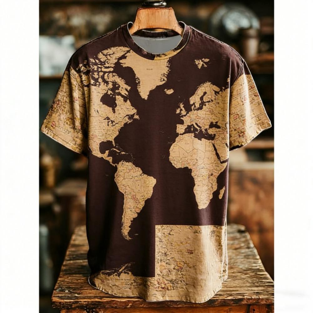 Europe America Vintage Print Men's T-Shirts Fashion Street Short Sleeve Tee Shirts Outdoor Casual Clothing T-shirt Women Tees Tops