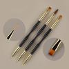3Pcs Nail Brush Multifunctional DIY Double Head 3D Tips Manicure Drawing Brush for Nail Salon