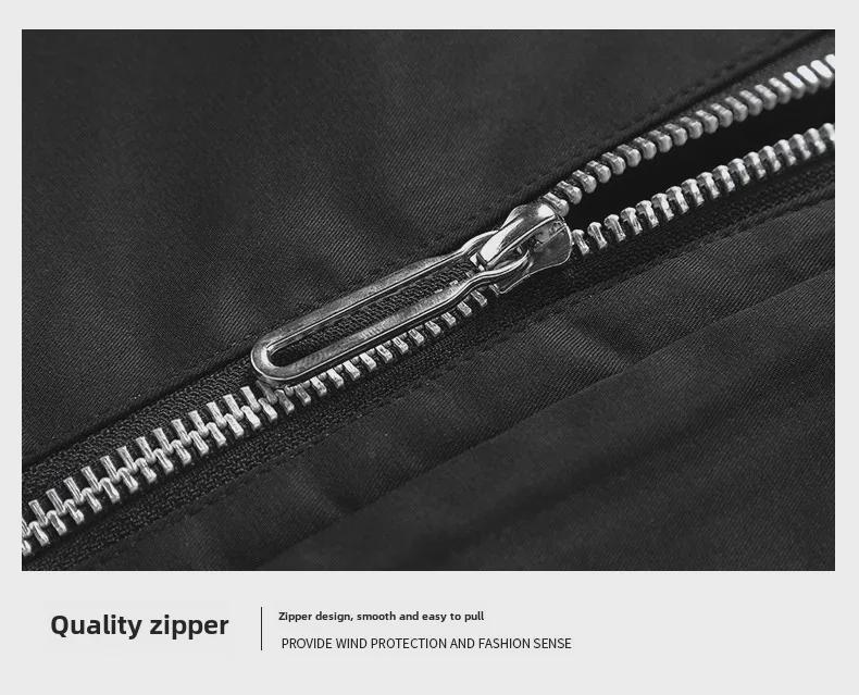 Мужская ретро однотонная зимняя рабочая куртка с воротником-стойкой