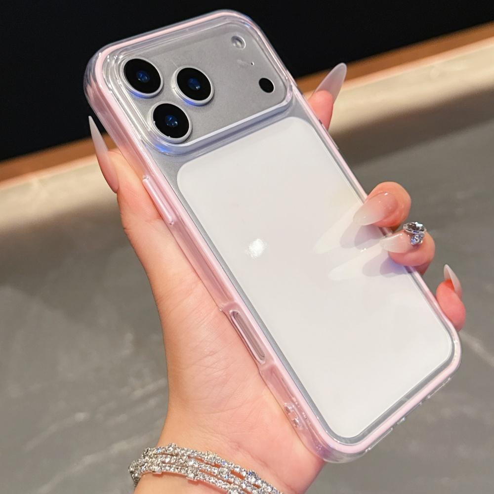 2 в 1 Конфетный Бампер Прозрачный Чехол Для iPhone 17 Air 16 15 14 13 12 11 Pro Max Plus Ударопрочный Защитный Мягкий ТПУ Чехол для Телефона Capa
