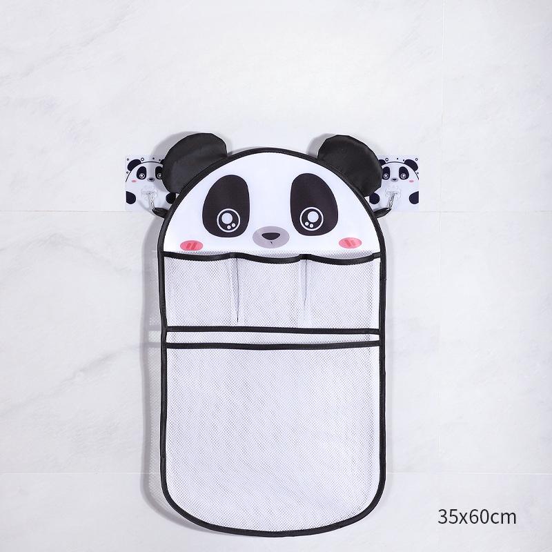Dinosaur Duck Cartoon Animal Baby Bath Toys Organizer Net Bag Suction Cup Bathroom Baby Shower Tidy Storage Drain Water Dry
