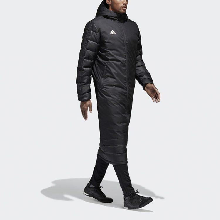 adidas Мужские пуховики Черные с капюшоном Утепленные Другие BQ6590