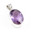 Подвеска из стерлингового серебра 925 пробы с натуральным аметистом 1 дюйм R8A77