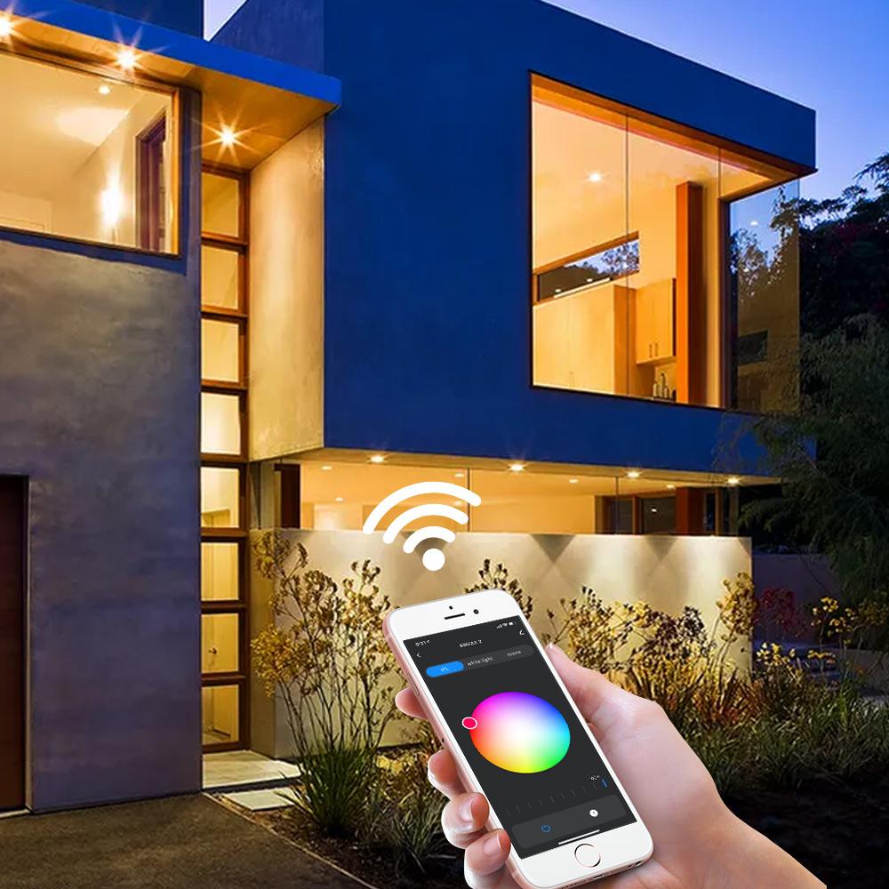 Светодиодный RGB прожектор Smart Reflector 30 Вт 50 Вт 100 Вт Водонепроницаемый уличный прожектор Настенное освещение Tuya WIFI Управление проектором Сад