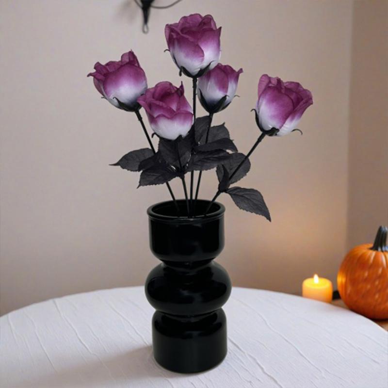 1 шт. Реалистичные шелковые черные розы Фотофон Цветы Готический домашний декор Имитация черной розы 36 см