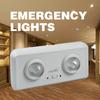 Emergency Light with Dual Adjustable LED Lamp Heads Wall Mounted Battery Backup Evacuation Lamp Handheld Fire Fighting Light
