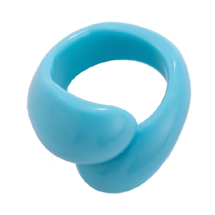 Модное кольцо-заявление Необычное геометрическое красочное кольцо с двойной каплей Трендовые женские аксессуары для повседневной носки