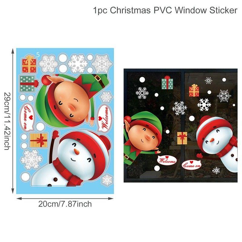 Christmas Window Sticker Merry Christmas Decorations For Home 2026 Cristmas Ornament Xmas Navidad Natal Gifts New Year 2026