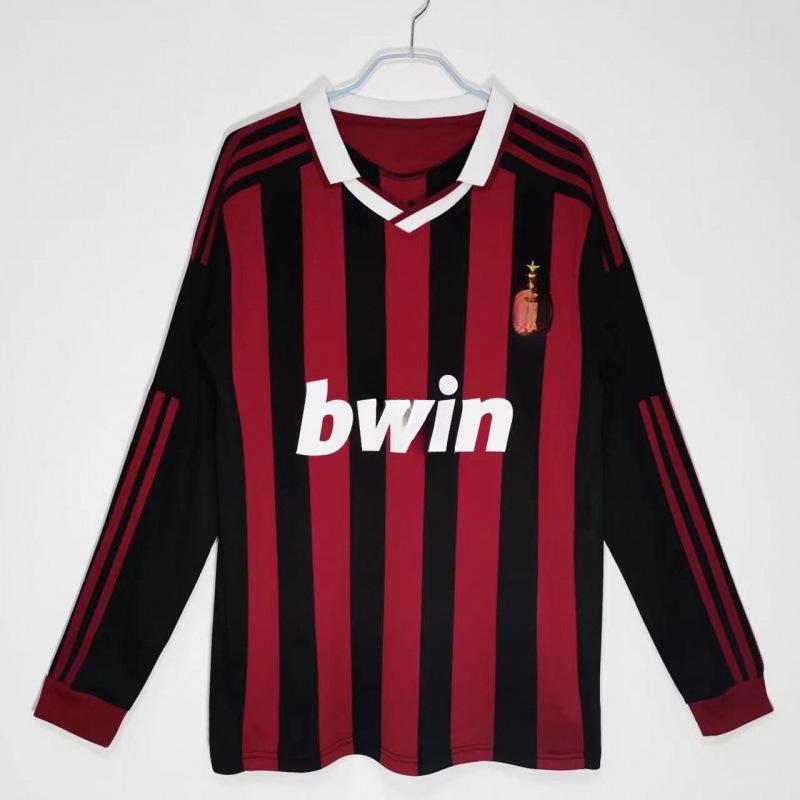 AC retro long-sleeved jersey England Paris France football jersey