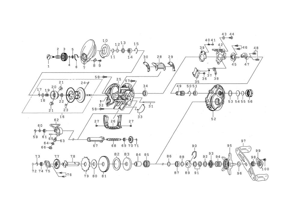 Daiwa Оригинальные детали Tatula TW 80 Spool Часть 16 Часть 129757 (17-24) Номер кода