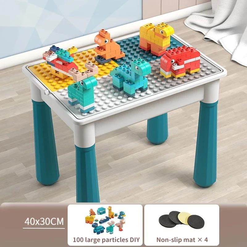 Multifunctional Children's Building Block Table And Chair Set Children's Activity Table Toddler Building Block Table Toy Gifts