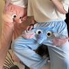 Cartoon Elephant Pattern Pajama Pants Wide Leg Design Women Men Lounge Pants Elastic Waistband Mid-Rise Pajama Bottoms
