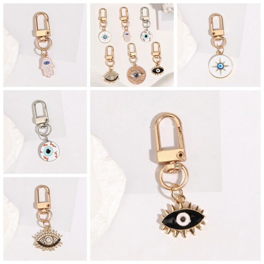 Sturdy Evil Eye Keychain Decorate Eye of Horus Keychain Hamsa Hand Keyring  DIY Trinkets