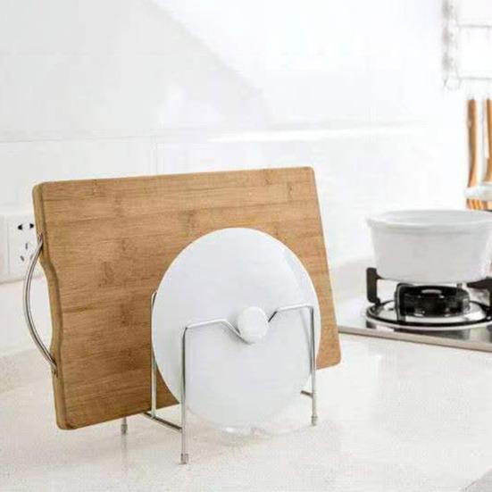 Держатель крышки кастрюли из нержавеющей стали, современная сверхмощная стоячая многофункциональная столешница, разделочная доска, резак для тарелок, стеллаж для хранения, органайзер для кухни