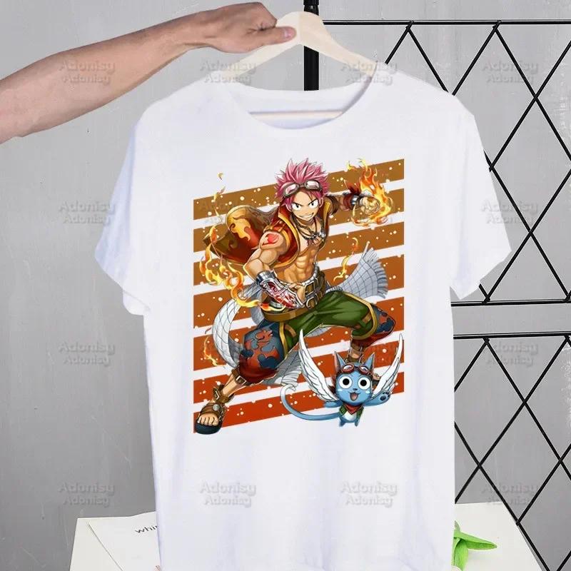 Мужские футболки Fairy Tail Guild Забавные Хип-хоп Летние Женские Мужские Футболки Ульззанг Харадзюку Мультяшные Аниме Нацу Зодиак Футболка Рубашка