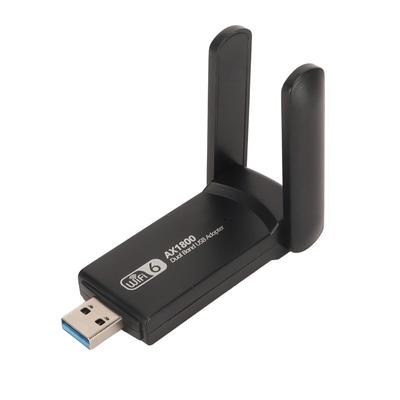 Двухдиапазонный WiFi-адаптер 1800 Мбит/с с двумя антеннами 3 дБи 2,4G 5G USB3.0 Plug and Play USB WiFi 6 адаптер для ноутбуков