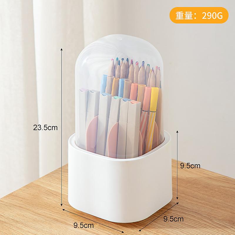 Настольный органайзер, прозрачный вращающийся держатель для ручек, полка-органайзер, цилиндр для канцелярских принадлежностей, держатель для ручек