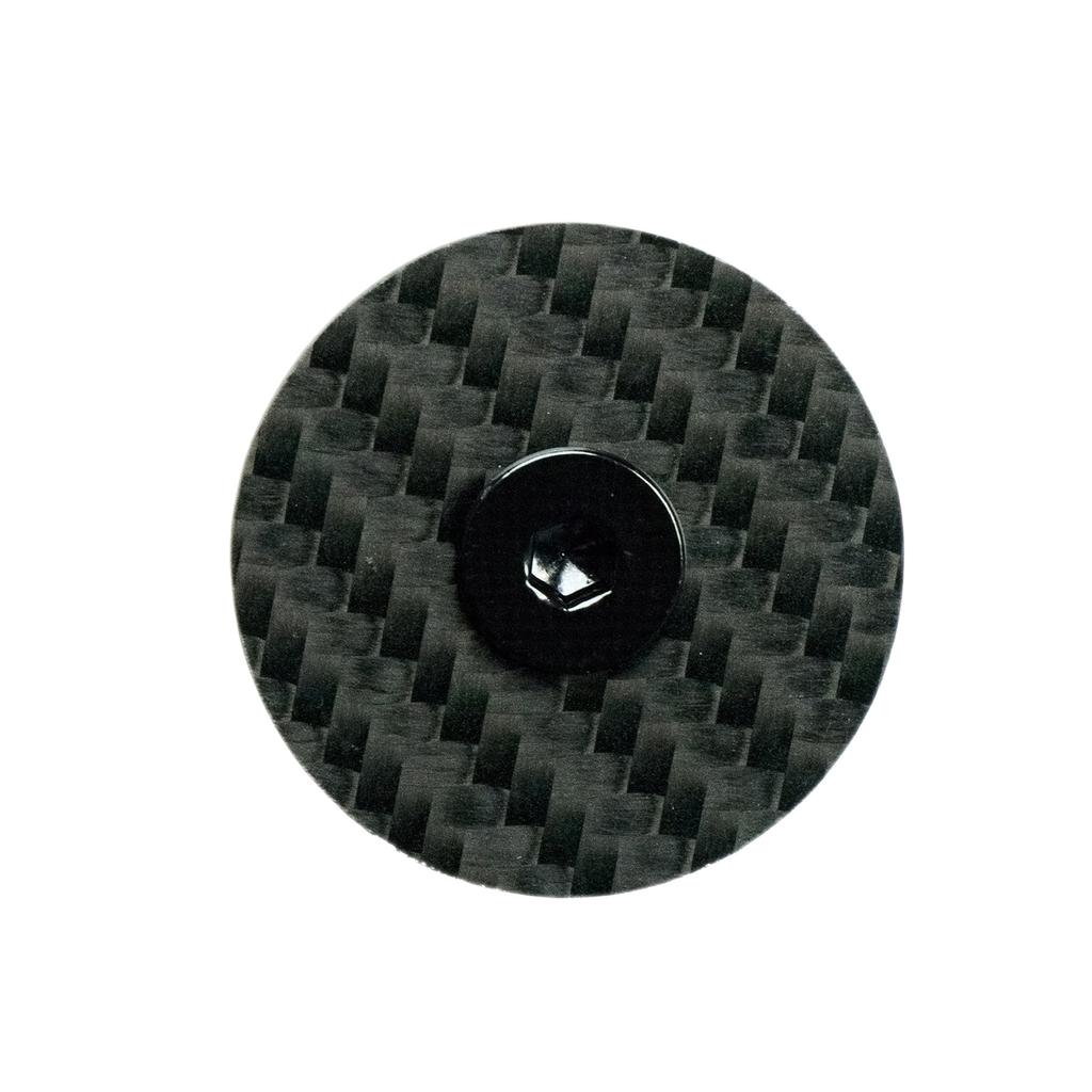 Carbon Fibers Headset Caps with Black Titaniums Screws for Enhancing Cycling for Enhancing Cycling Performances