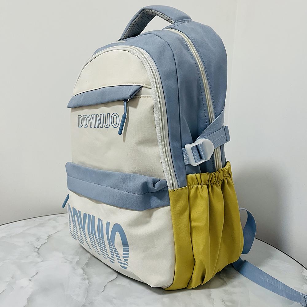 Школьный рюкзак для студентов колледжа, японский нишевый дизайн с цветными блоками, защита от брызг, большой вместимости, для мужчин и женщин, для старшей школы
