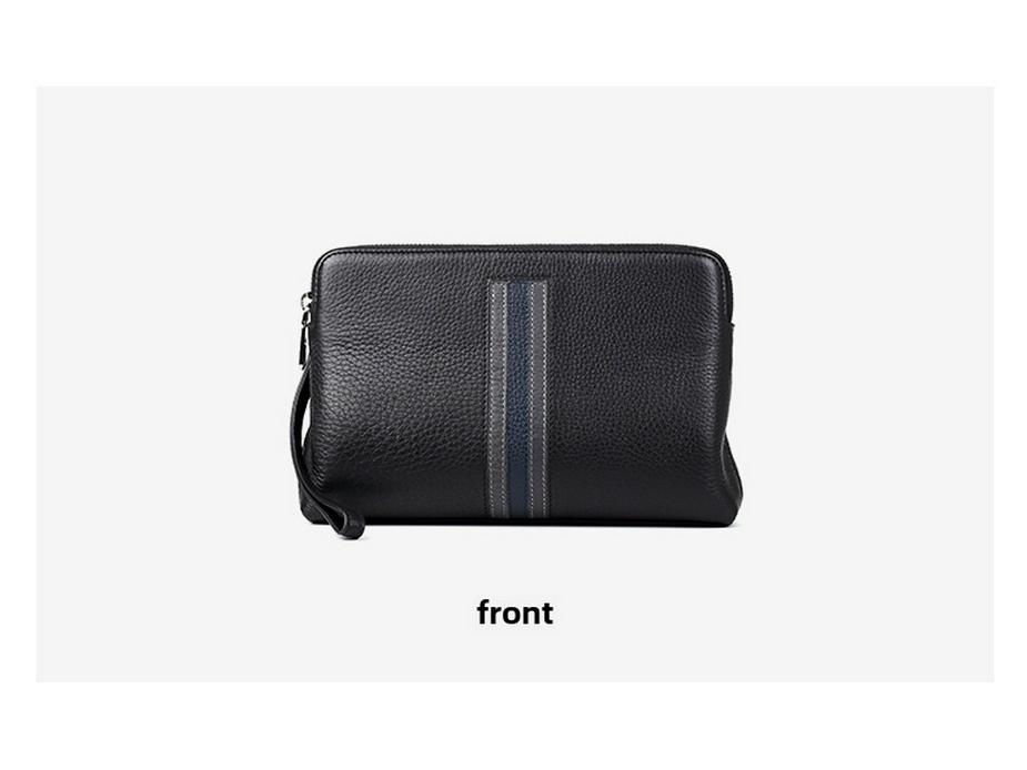 Мужской клатч из натуральной кожи большой вместимости: Модная сумка-конверт, первый слой из коровьей кожи, повседневный стиль