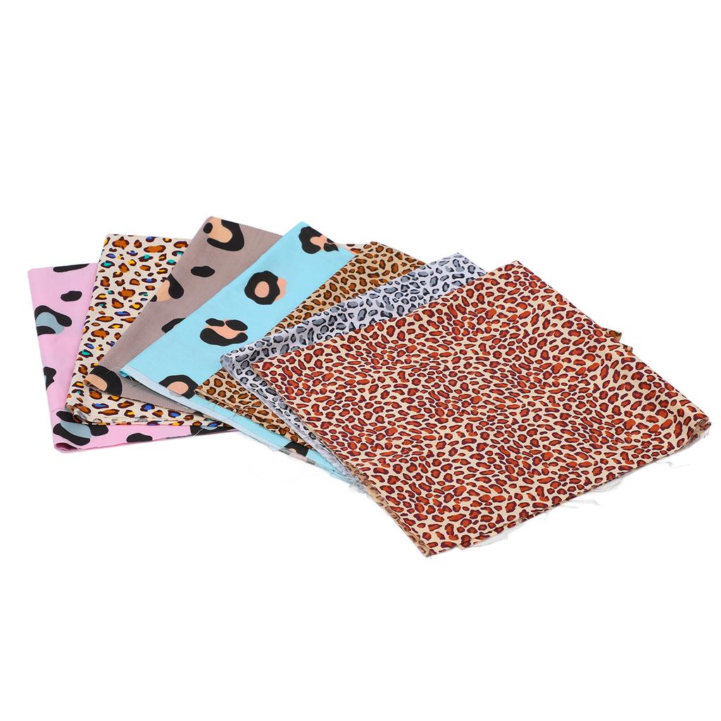 Leopard Print Fabric 19.7in Wide Assorted Styles Soft Breathable Light Multi Purpose Quilting