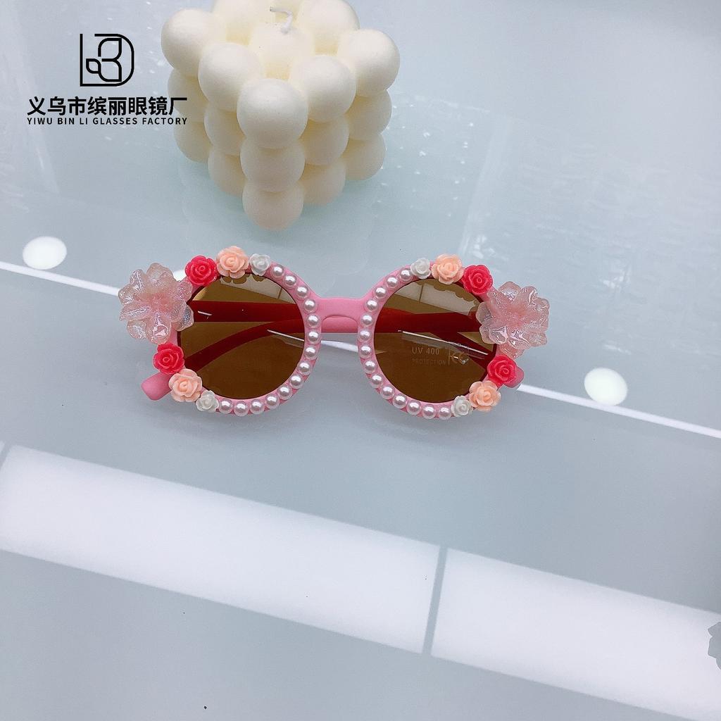 Fashion Children'S Sunglasses Diy Personality Cute Flower Baby Sunglasses Sun Protection Sunshade Boys And Girls Glasses