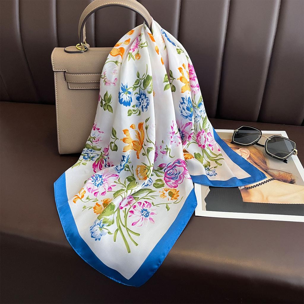 New Spring and Summer Print Age-reducing Chinese Scarf Professional Decoration Neck Protection Scarf Tie Neck Sun Protection Shawl