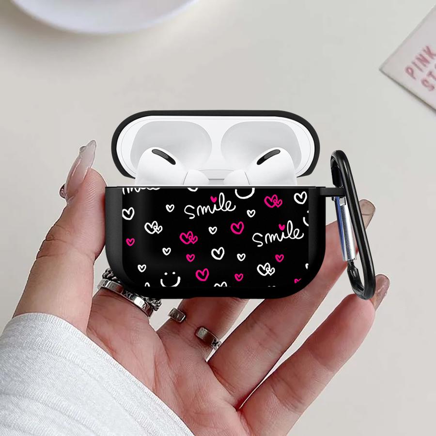 Чехол для Airpods Pro Pro2 4 2 Pro3 1 3 Чехлы для наушников Обложка Розовый принт с сердцем