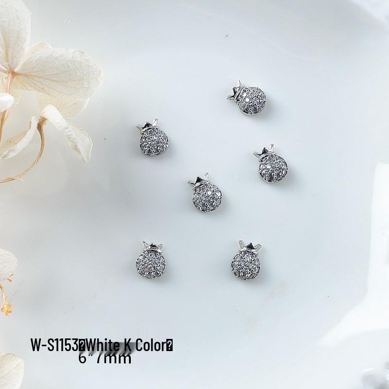 Новогодний маникюр: Роскошный подвеска-мешочек с цирконием и золотой инкрустацией из страз, носимые аксессуары для ногтей