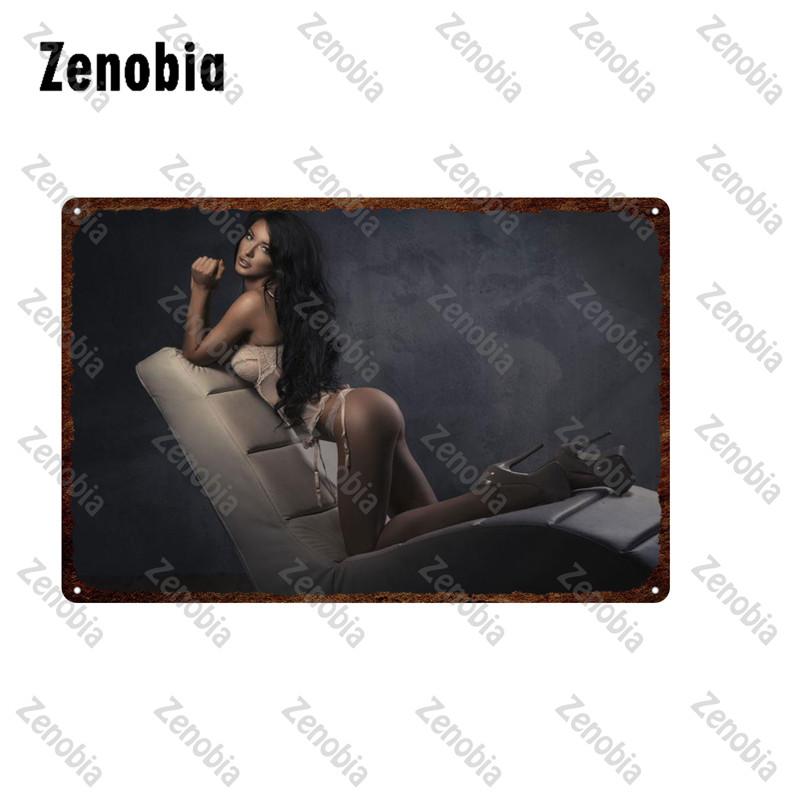 Сексуальная девушка металлический знак нижнее белье модель грудь и ягодицы металлический плакат черные чулки женщина декоративная жестяная пластина домашний декор