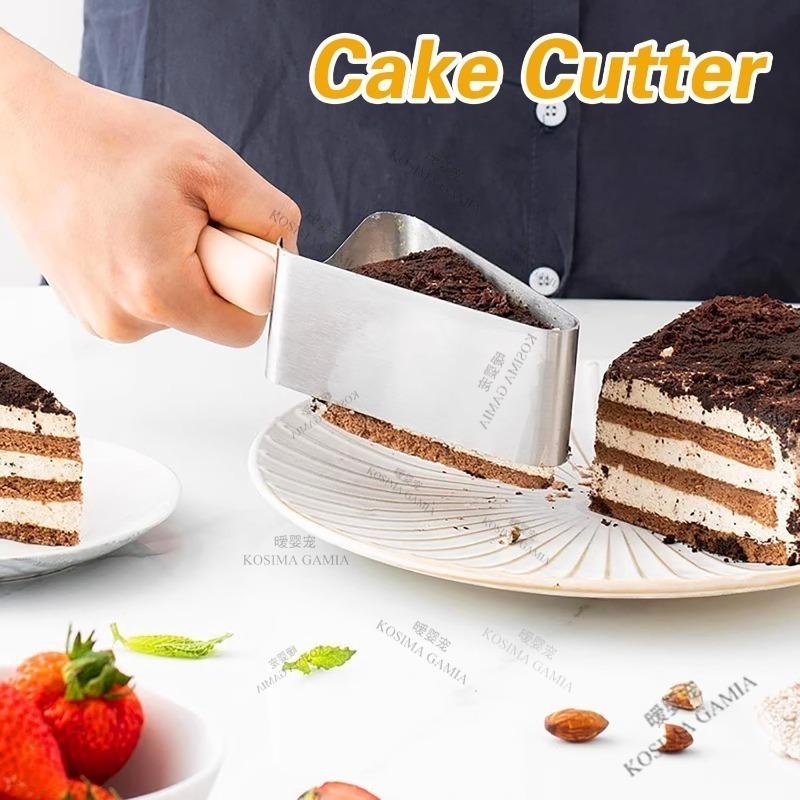 1.0mm Stainless Steel Cake Slicer Cake Cutter Triangle Slicing Server Cake Lifter Layer Separator Transfer Tool ForEven Portions