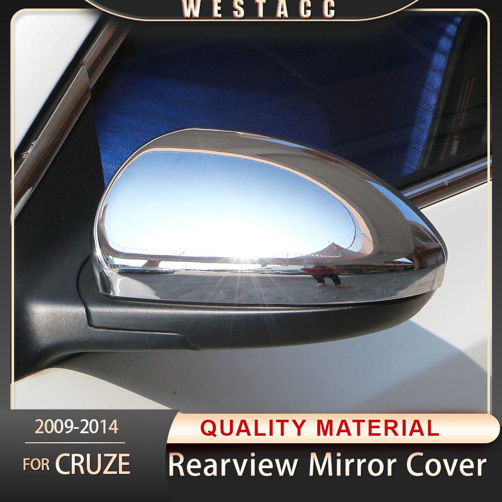 2 шт. хромированная крышка зеркала заднего вида автомобиля, защитная наклейка для Chevrolet Chevy Cruze 2009-2014, украшение на боковое зеркало