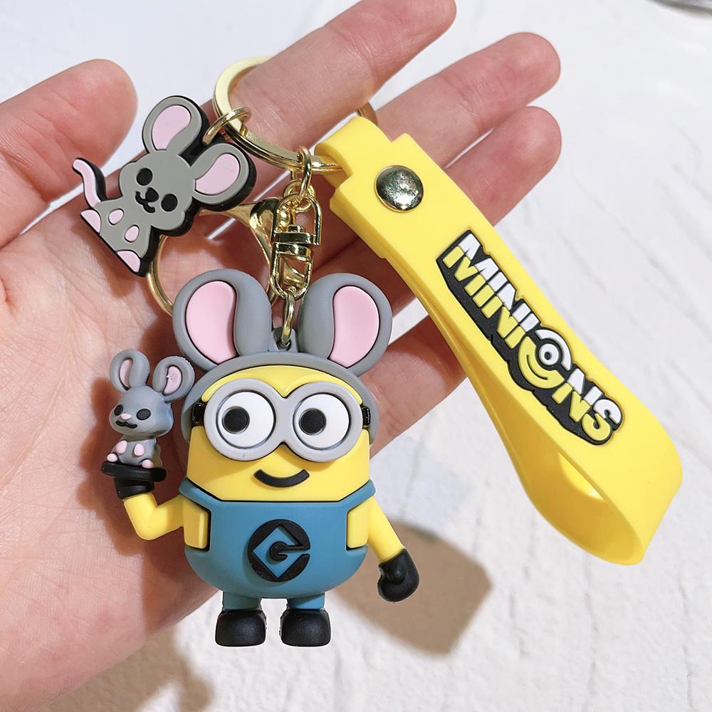 Kawai Zodiac Series Minions Figurines Toys Keychain 3D Despicable Minions Action Figures Classic Toys Xmas Gifts for Children