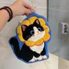 Cartoon Coral Velvet Hand Towel For Kitchen Kawaii Cat Hand Wipe Cleaning Cloth Bathroom Hanging Towel Absorbent Clean Rag