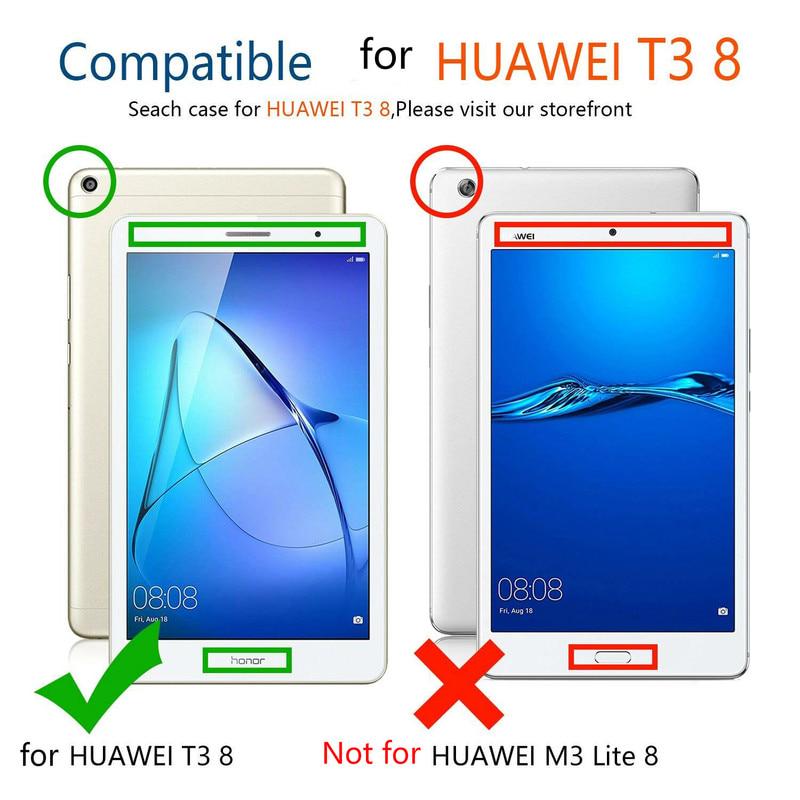 Чехол для Huawei MediaPad T3 8.0 Чехол для планшета Huawei MediaPad T3 8.0 с поворотным кронштейном на 360 градусов, кожаный чехол-книжка