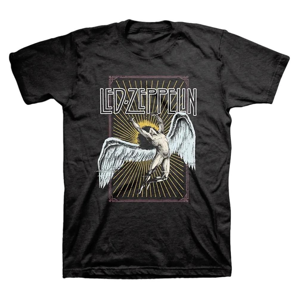 Футболка Led Zeppelin для мужчин и женщин, летняя, готическая, Y2K, модная, ретро, с круглым вырезом, с коротким рукавом, уличная одежда