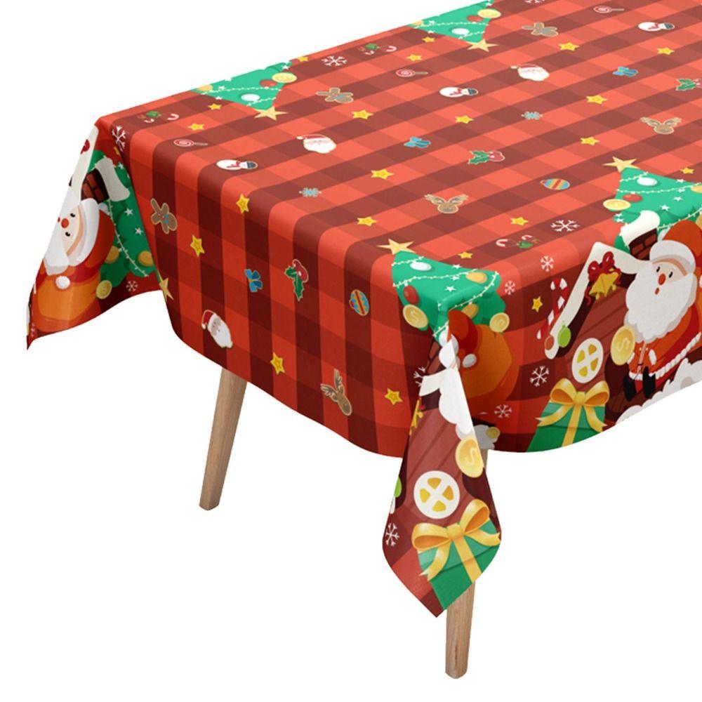 Disposable Disposable Tablecloths Bronzing Table Cover Noel Christmas Tablecloth  Home Decoration