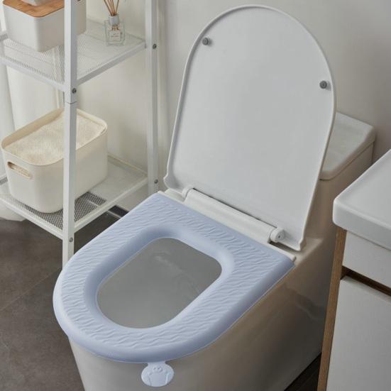 Подушка для сиденья унитаза с мягкой на ощупь поверхностью, водонепроницаемая EVA, портативный коврик для унитаза, моющийся, с ручкой, гигиеничная подушка для сиденья унитаза