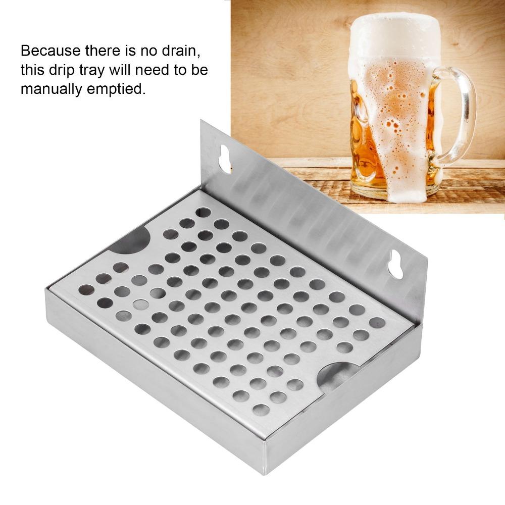 Stainless Steel Beer Drip Tray With Lid Drip Pan Kitchen Utensils Wall Mounted Tray Cafe