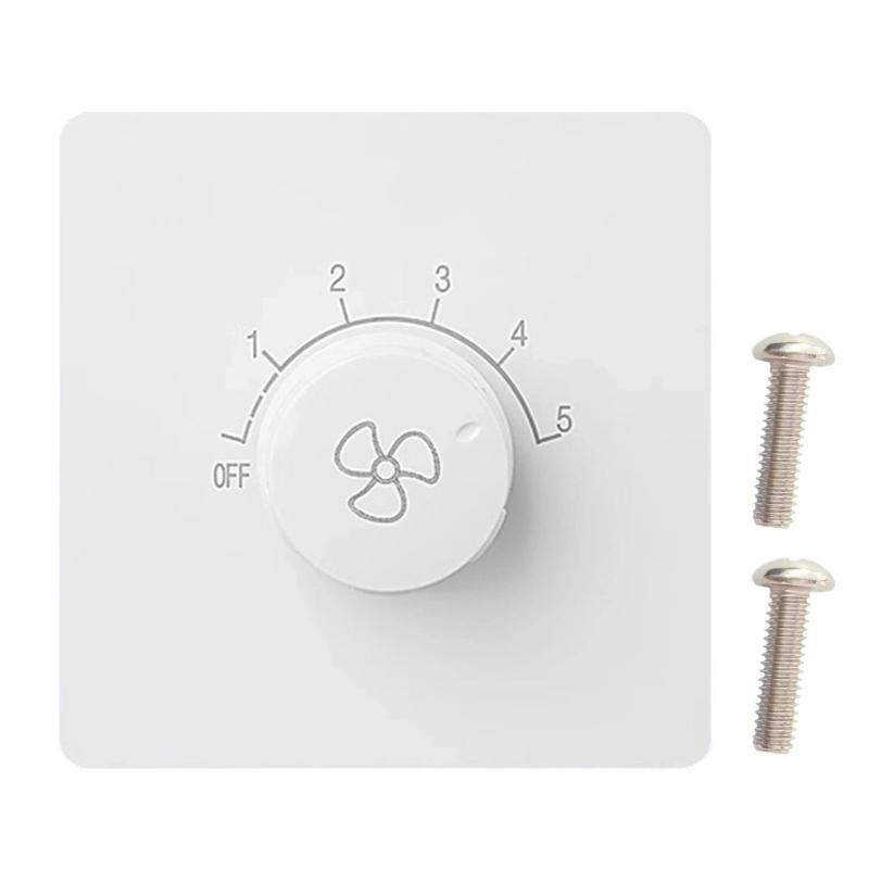 Adjustable Plastic Fan Speed Regulator Wall Switches 3 Power Setting 220V 10A