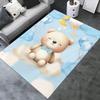 Очаровательный коврик под стул в виде плюшевого мишки, офисный ковер с милым дизайном луны и звезд, декор для дома, идея для подарка, подходит для спальни, гостиной, различных комнат