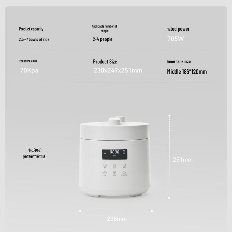Olayks Smart Electric Pressure Cooker CN plug (adapter included)