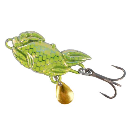 3.5CM/10G Metal Crab Spinner Blade Lure with Hook Long Casting Crab Bait with Rotating Sequin Spoon Spinnerbait Saltwater Freshwater Fishing