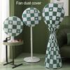 Floor Fan Dust Cover Washable & Reusable Long/Short Style Electric Fan Dust Protective Cover Moisture-Proof Dustproof Soft PEVA Printed Dust Cover