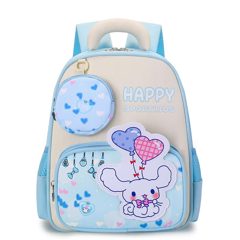Рюкзак Kuromi Melody Cinnamoroll для дошкольников с дышащей нейлоновой тканью и лямками с воздушной подушкой для использования в школе