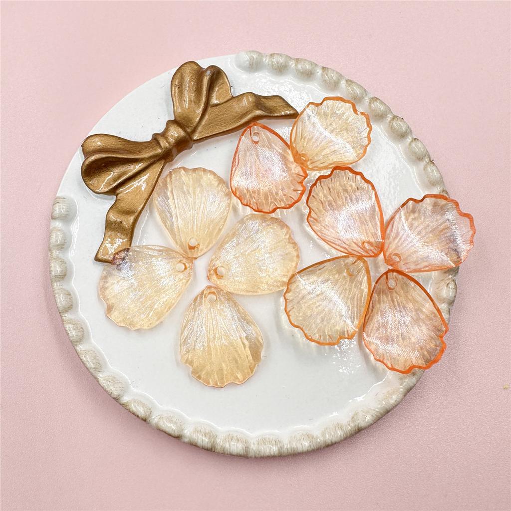 10 шт. 19*23 мм акриловые прозрачные бусины-лепестки цветов для изготовления ювелирных изделий, материалы из бисера