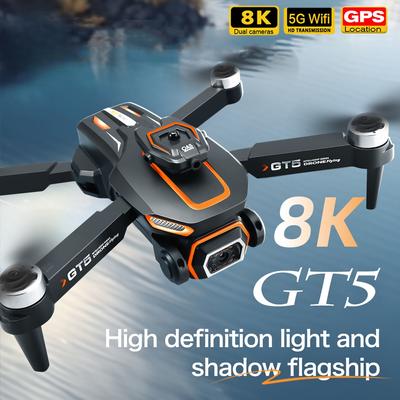 Новый GT5 MAX Дрон Аэрофотосъемка Самолет 8K ESC Электрическое управление Камера WIFI FPV Бесщеточный обход препятствий Квадрокоптер Игрушка Подарок Детям