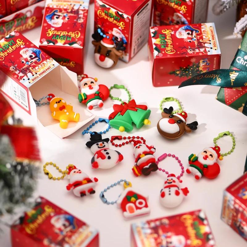 New Christmas Series Santa Claus Christmas Tree Elk Keychains Pendant Children's Gift Present Student Reward Small Gift Presents