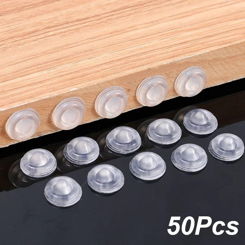 50Pcs/Sheet Self Adhesive Silicone Anti-collision Particle Rubber Wall Cushion Stickers